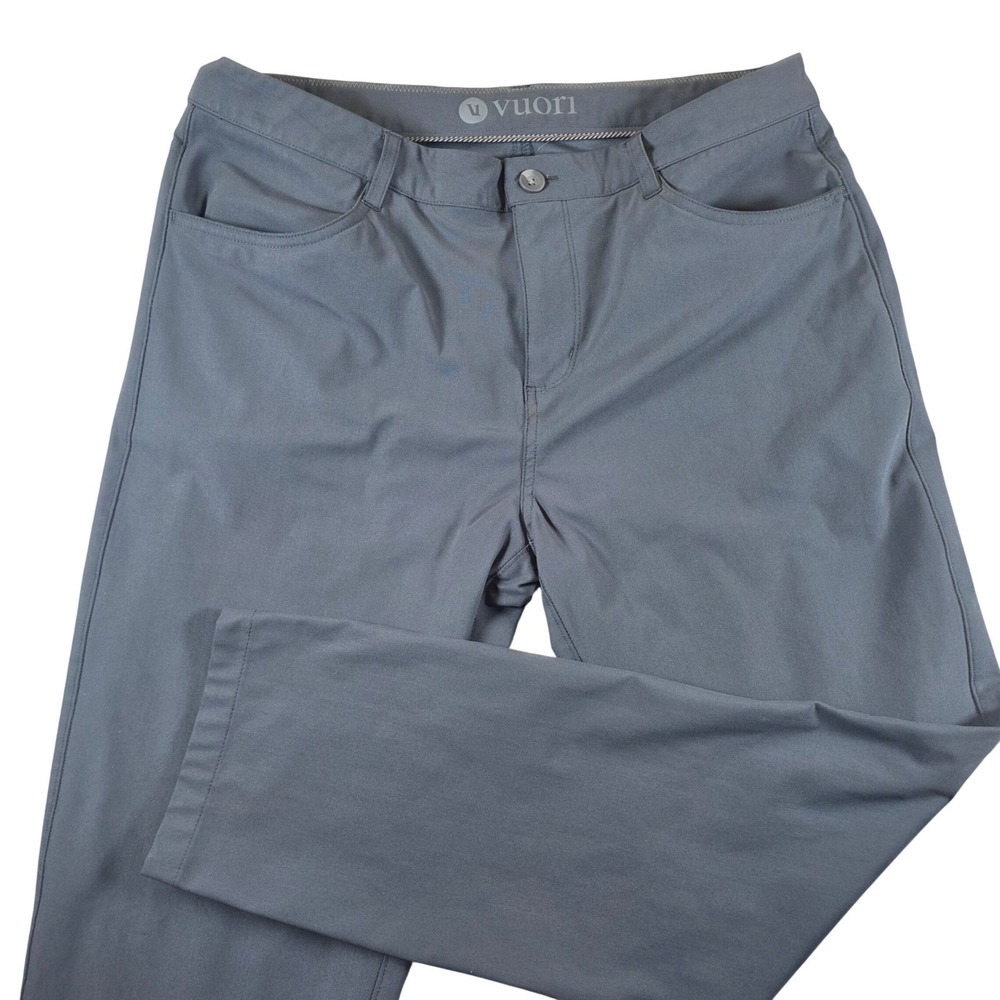 Vuori Meta Pant Mens 34 Charcoal Grey Stretch Performance chino V430